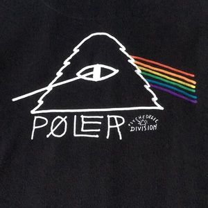 Poler Black Hoodie size Large